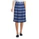 School Uniform Women's Plaid Pleated Skirt Below the Knee, Front