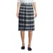 School Uniform Women's Plaid Pleated Skirt Below the Knee, Front