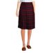 School Uniform Women's Plaid Pleated Skirt Below the Knee, Front