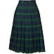 Women's Plaid Pleated Skirt Below the Knee, Front