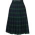 School Uniform Women's Plaid Pleated Skirt Below the Knee, Front