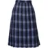 School Uniform Women's Plaid Pleated Skirt Below the Knee, Front