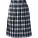 School Uniform Women's Plaid Pleated Skirt Below the Knee, Front