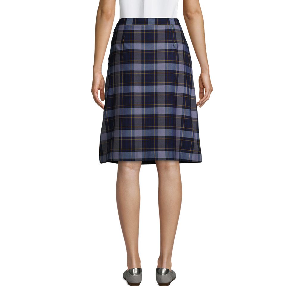 Plaid Two Piece Pencil Dresses For Work With Belt Plus Size, Knee