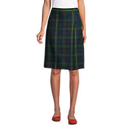 Women's Plaid A-line Skirt Below the Knee, Front