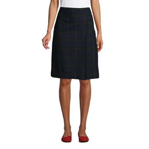 School Uniform Girls Ponte Pleat Skirt at the Knee