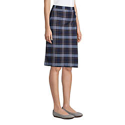 Women's Plaid A-line Skirt Below the Knee, alternative image