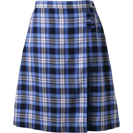 Women's Plaid A-line Skirt Below the Knee - primary