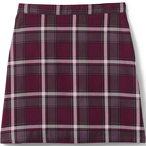 School Uniform Juniors Plaid A-line Skirt Below the Knee - Secondary