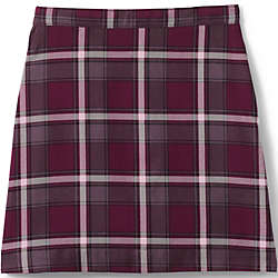 School Uniform Juniors Plaid A-line Skirt Below the Knee, Back