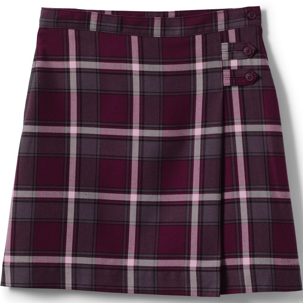 School Uniform Juniors Plaid A-line Skirt Below the Knee