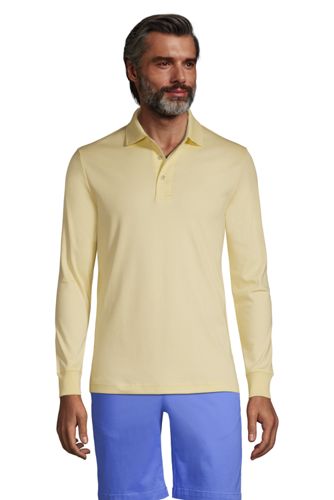 Lands' End Men's Long Sleeve Super Soft Supima Polo Shirt