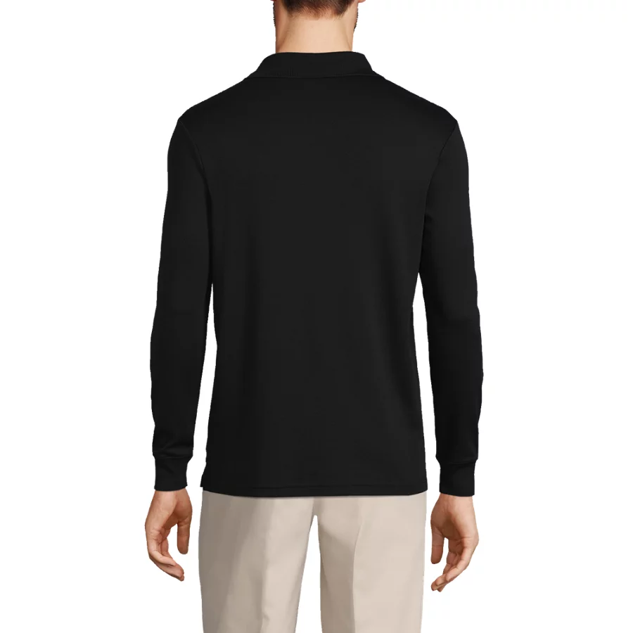 Men's Long Sleeve Cotton Supima Polo Shirt view 3