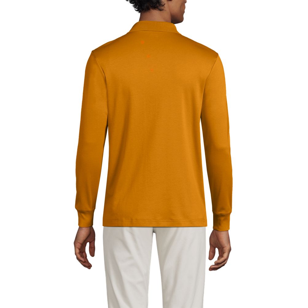 Men's Long Sleeve Cotton Supima Polo Shirt | Lands' End