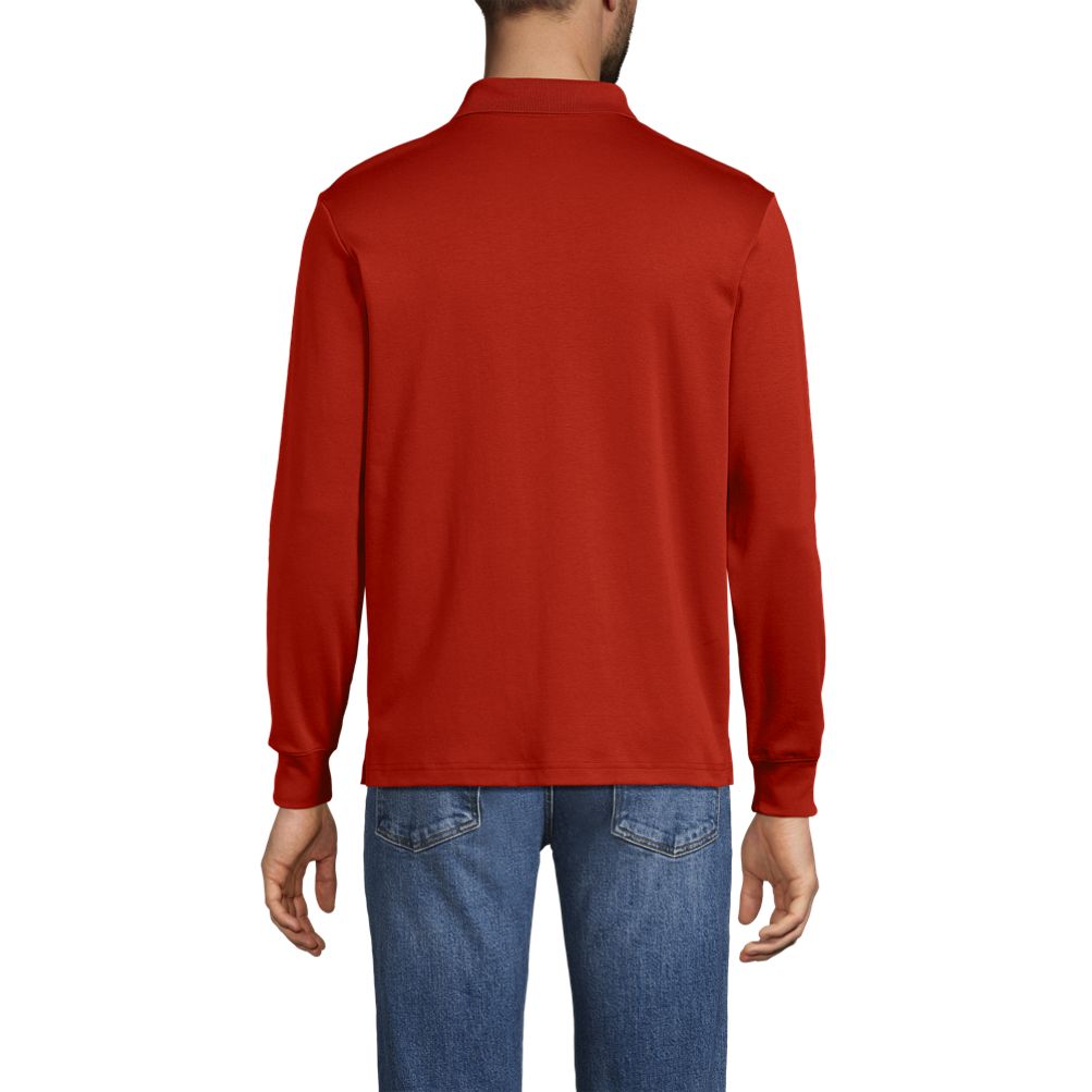 Men's Long Sleeve Cotton Supima Polo Shirt | Lands' End