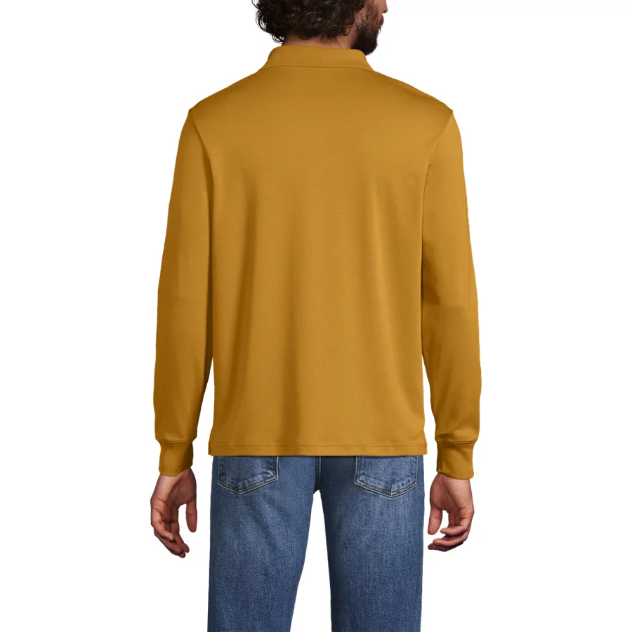 Men's Long Sleeve Cotton Supima Polo Shirt