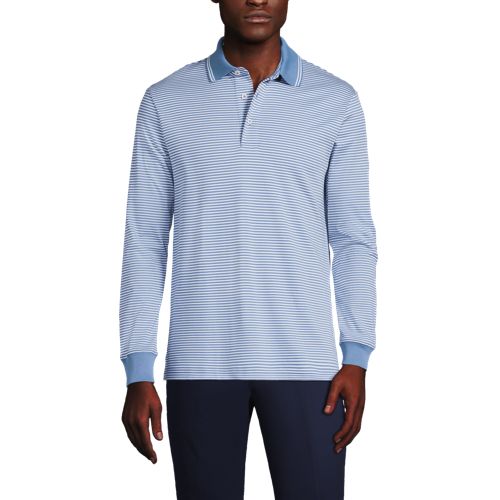 Men's Long Sleeve Super Soft Supima Polo Shirt