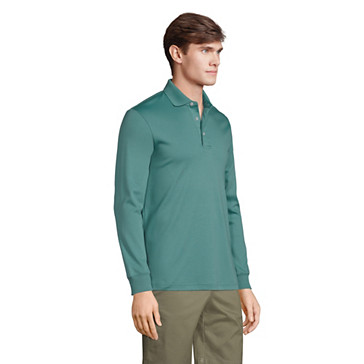 Polo Coton Supima Interlock Uni Manches Longues, Homme Stature Standard image number 2