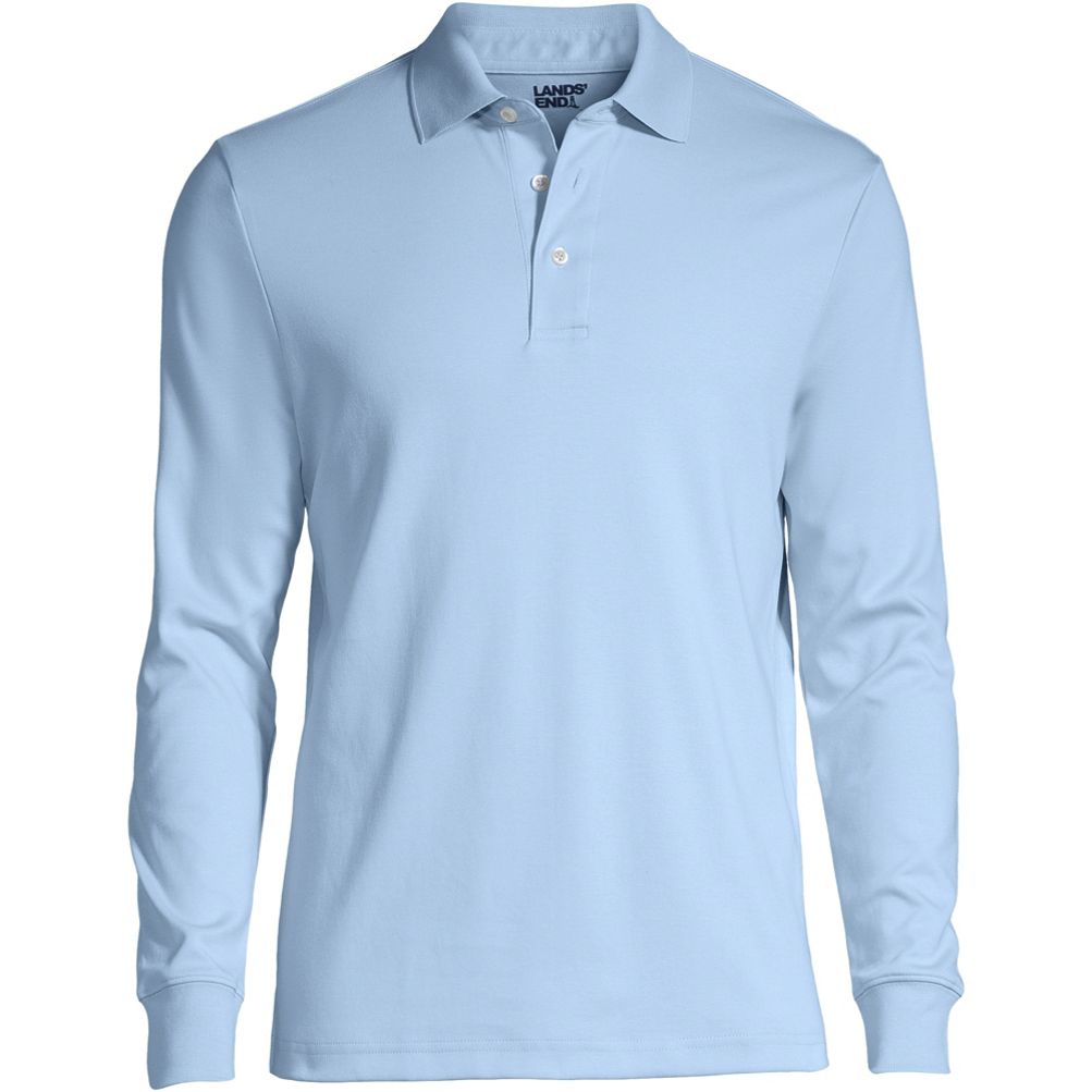 Men's Big Long Sleeve Supima Interlock Polo Shirt
