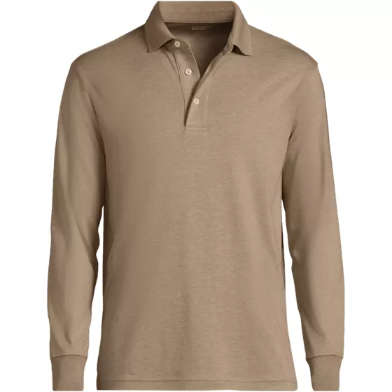 Men's Long Sleeve Cotton Supima Polo Shirt - primary