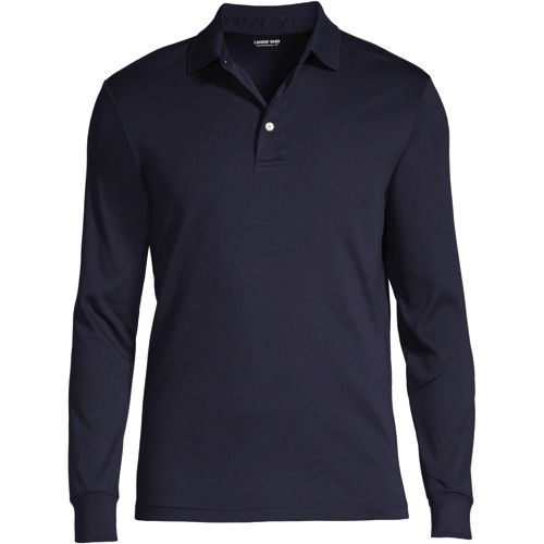 Men's Long Sleeve Super Soft Supima Polo Shirt