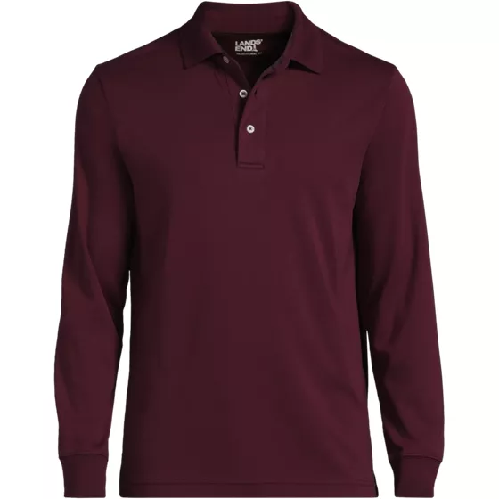 Men's Long Sleeve Cotton Supima Polo Shirt - primary