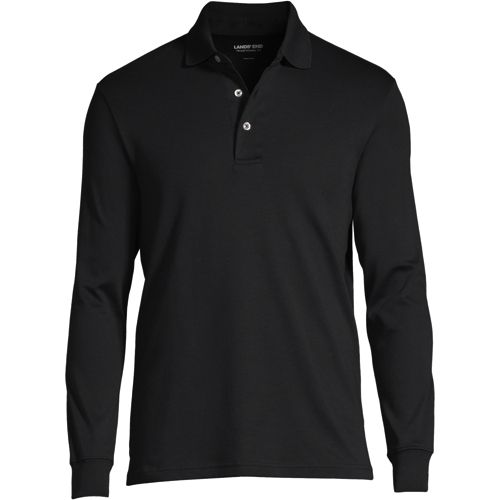 Men's Long Sleeve Super Soft Supima Polo Shirt