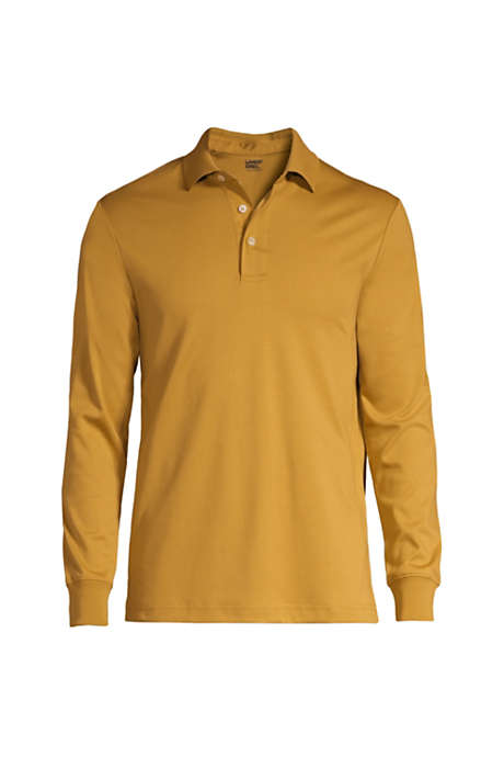 Men's Long Sleeve Supima Interlock Polo Shirt
