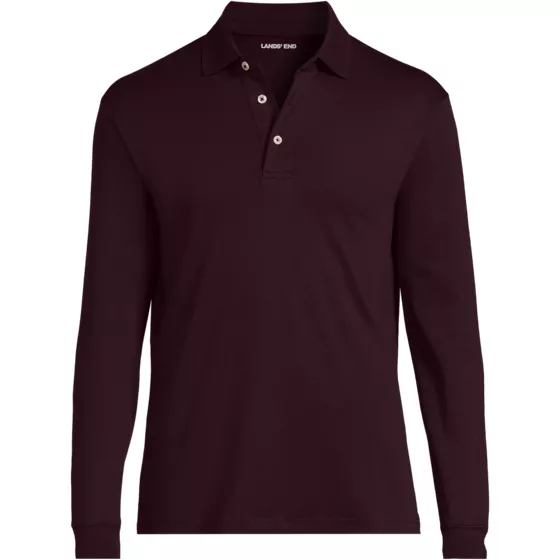 Men's Long Sleeve Cotton Supima Polo Shirt - primary