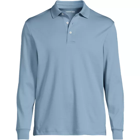 Men's Long Sleeve Cotton Supima Polo Shirt - primary