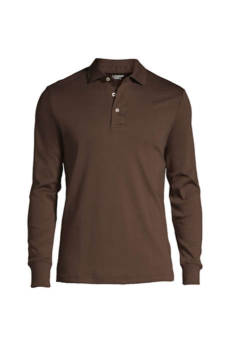 Men's Long Sleeve Supima Interlock Polo Shirt