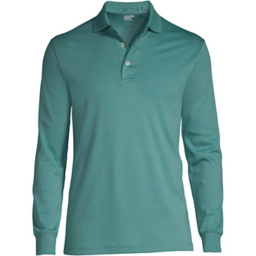 Polo Coton Supima Interlock Uni Manches Longues, Homme Stature Standard image number 4