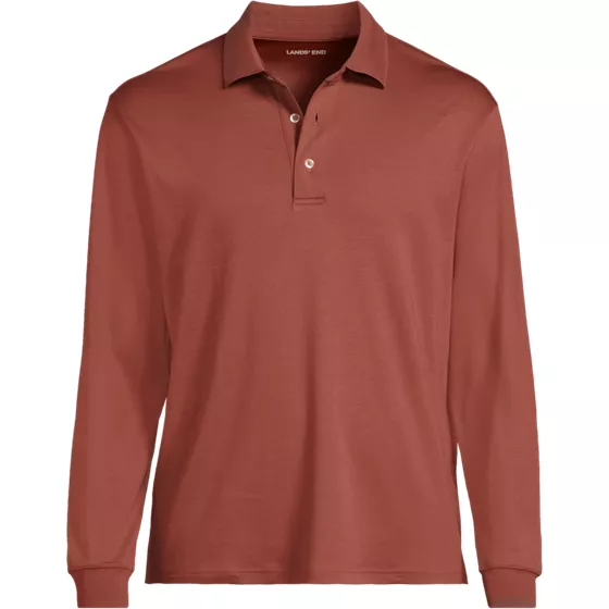 Men's Long Sleeve Cotton Supima Polo Shirt - primary