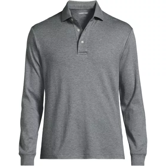 Men's Long Sleeve Cotton Supima Polo Shirt - primary