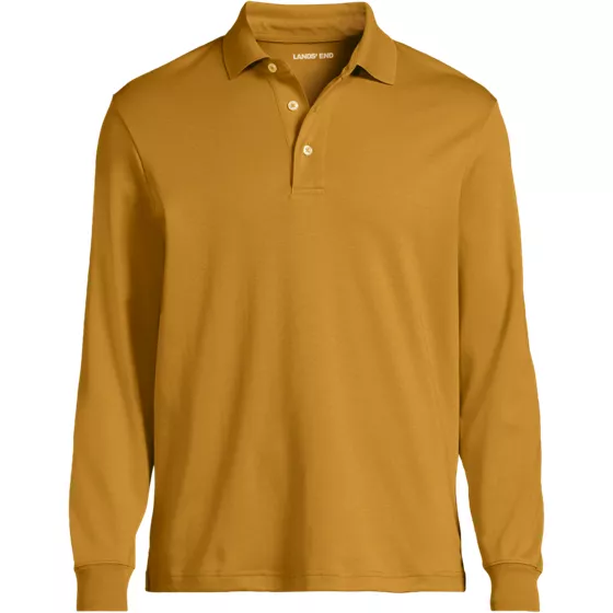 Men's Long Sleeve Cotton Supima Polo Shirt - primary