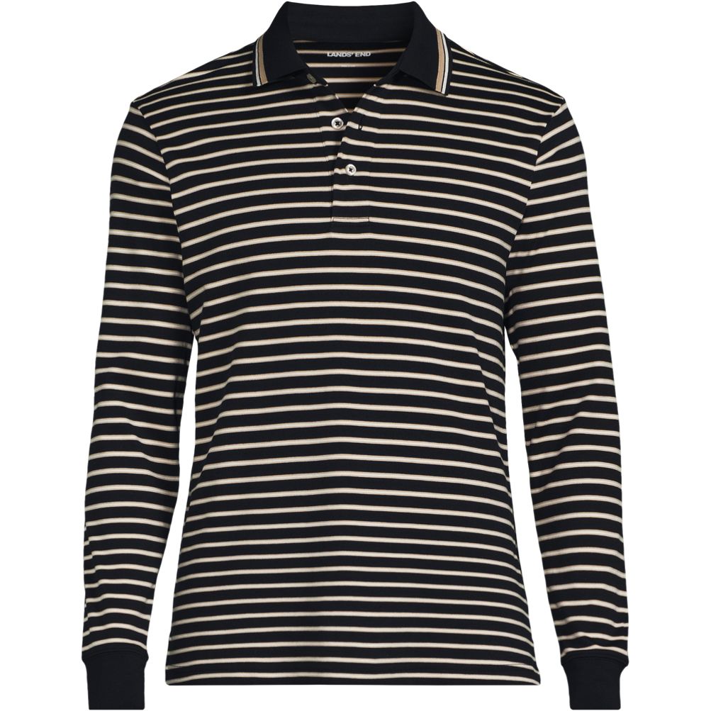 Men's Long Sleeve Cotton Supima Polo Shirt | Lands' End
