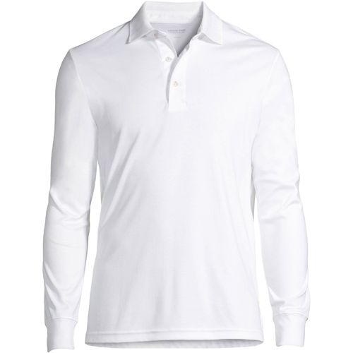 Men's Long Sleeve Super Soft Supima Polo Shirt