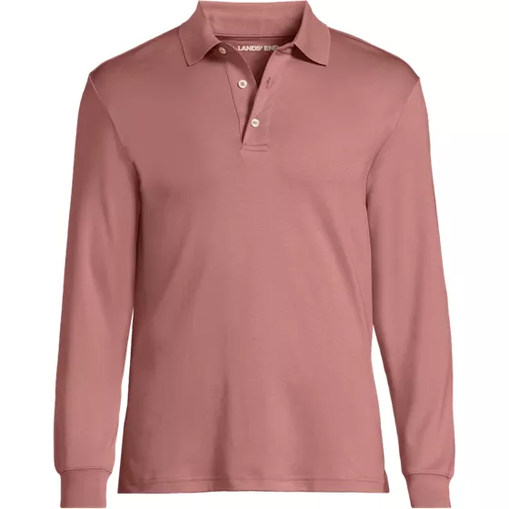 Men's Long Sleeve Cotton Supima Polo Shirt - primary