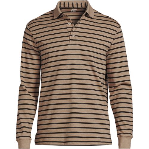 Long Sleeve Supima Polo Shirt, Traditional Fit, Men, size: S, regular, Misc, Cotton, by Lands' End