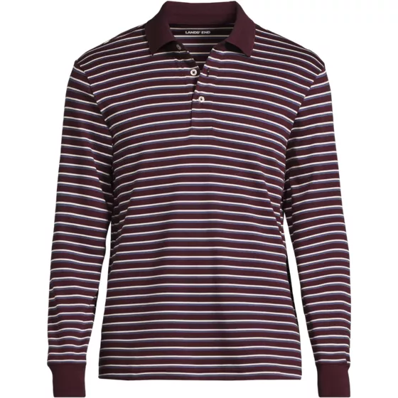 Men's Long Sleeve Cotton Supima Polo Shirt - primary