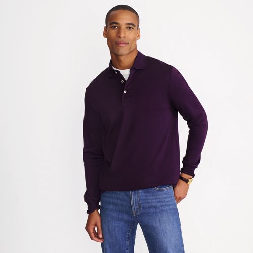 Polo jersey manches longues homme