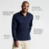Men's Long Sleeve Cotton Supima Polo Shirt, alternative image