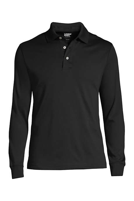 Men's Tailored Fit Long Sleeve Super Soft Supima Polo Shirt