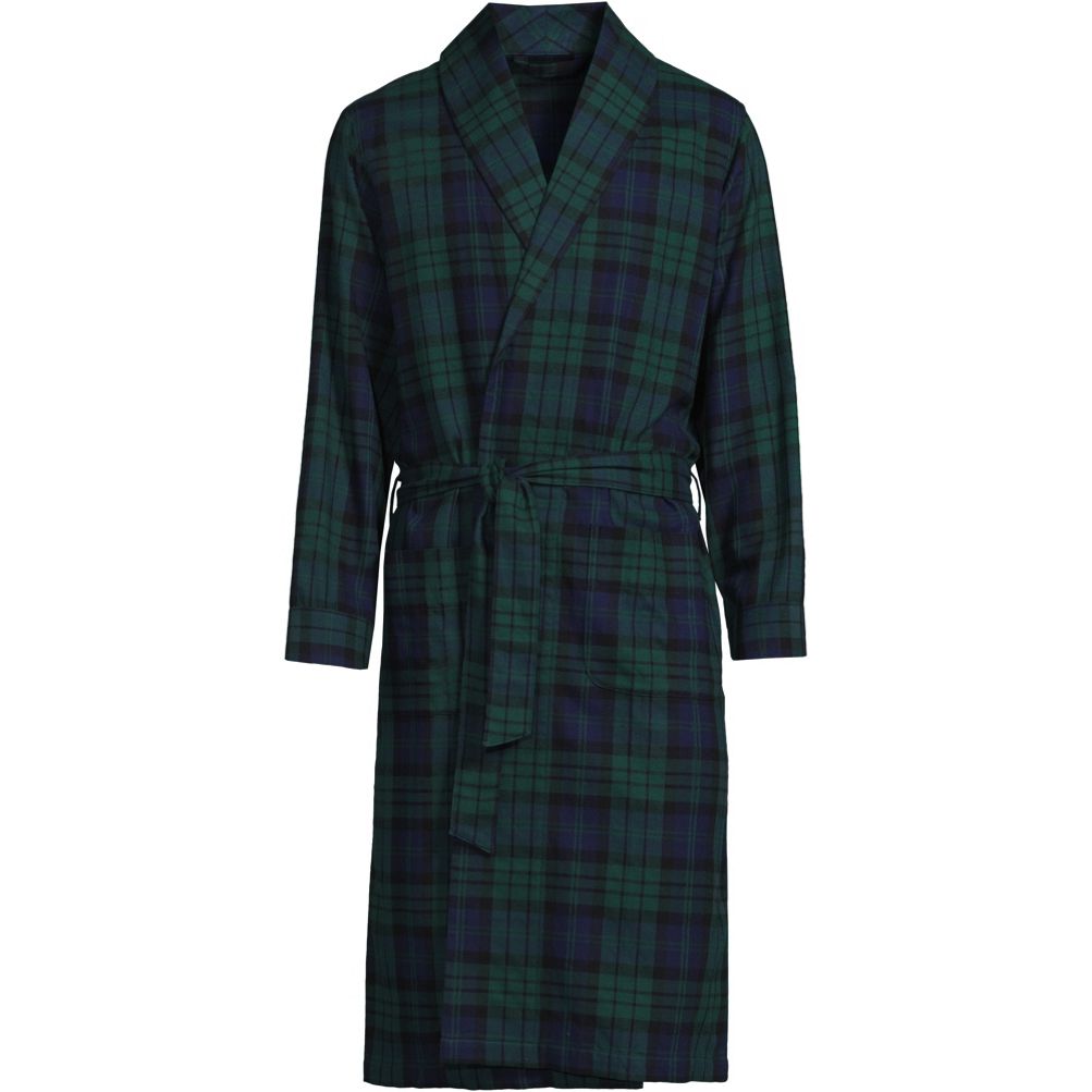 Kids' Unisex Long Plaid Flannel Robe 