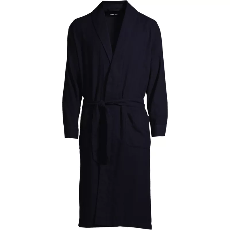 Men's Flannel Robe, Front