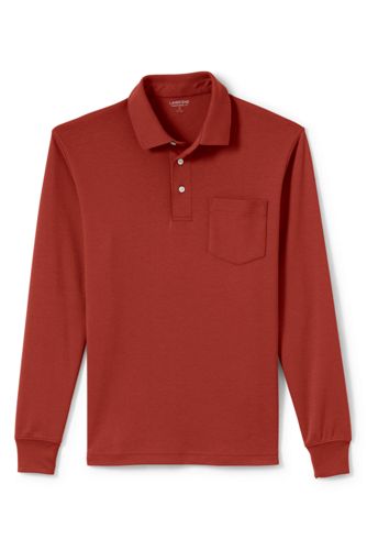 long sleeve polo shirts with pocket