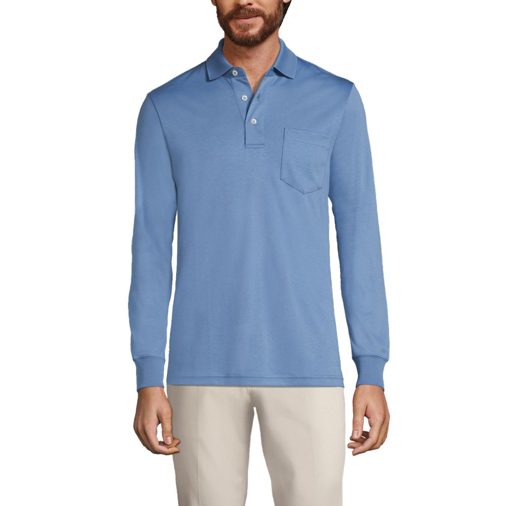 Lands end men's outlet long sleeve polo shirts