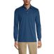 Men's Tall Long Sleeve Cotton Supima Polo Shirt with Pocket, Front