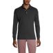 Men's Tall Long Sleeve Cotton Supima Polo Shirt with Pocket, Front