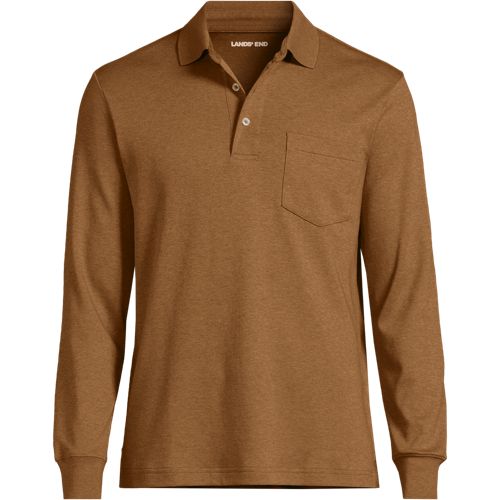 Men's Long Sleeve Cotton Supima Polo Shirt | Lands' End